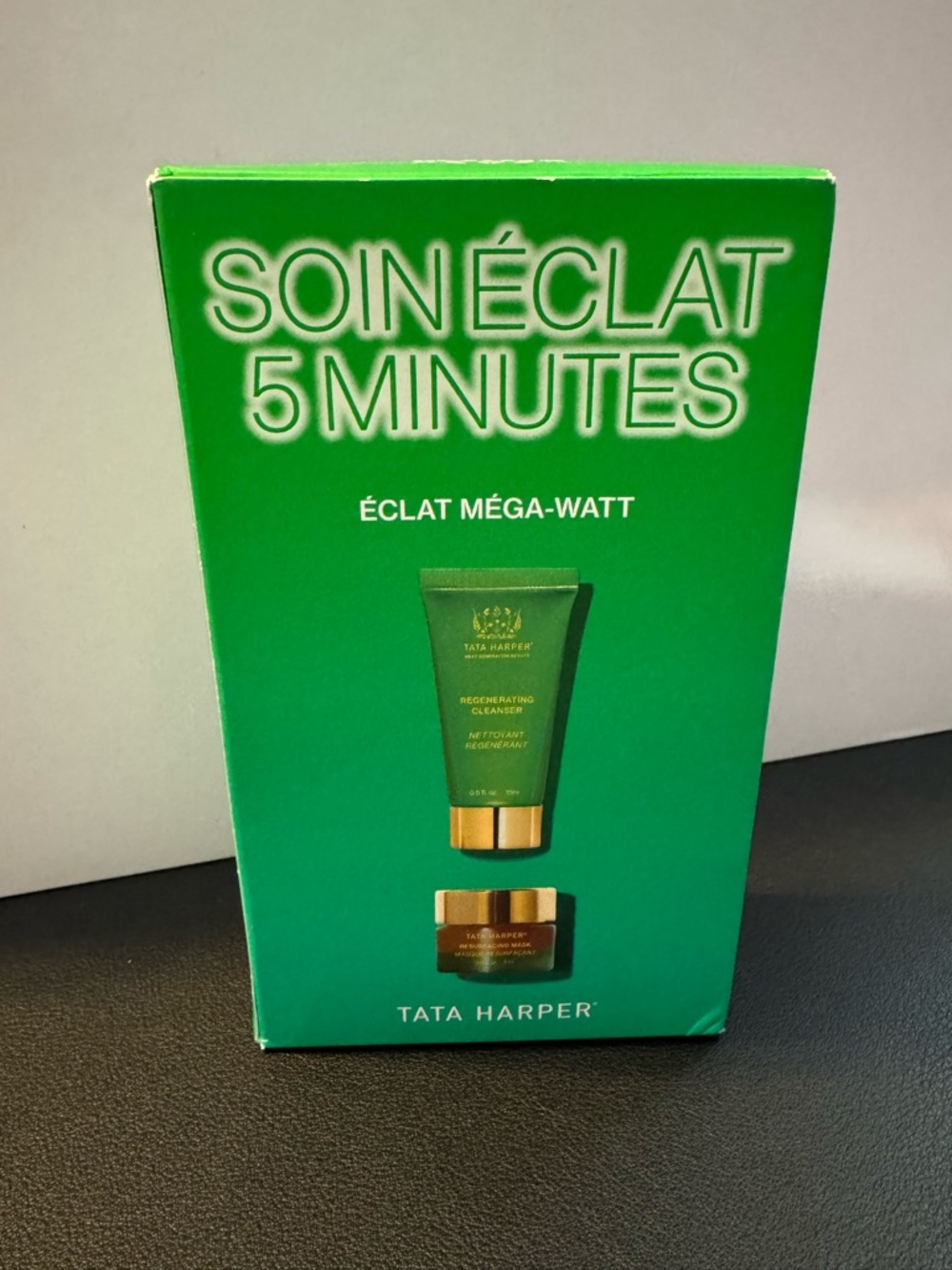 Tata Harper Green & Gold Soin Éclat 5 Minutes Kit